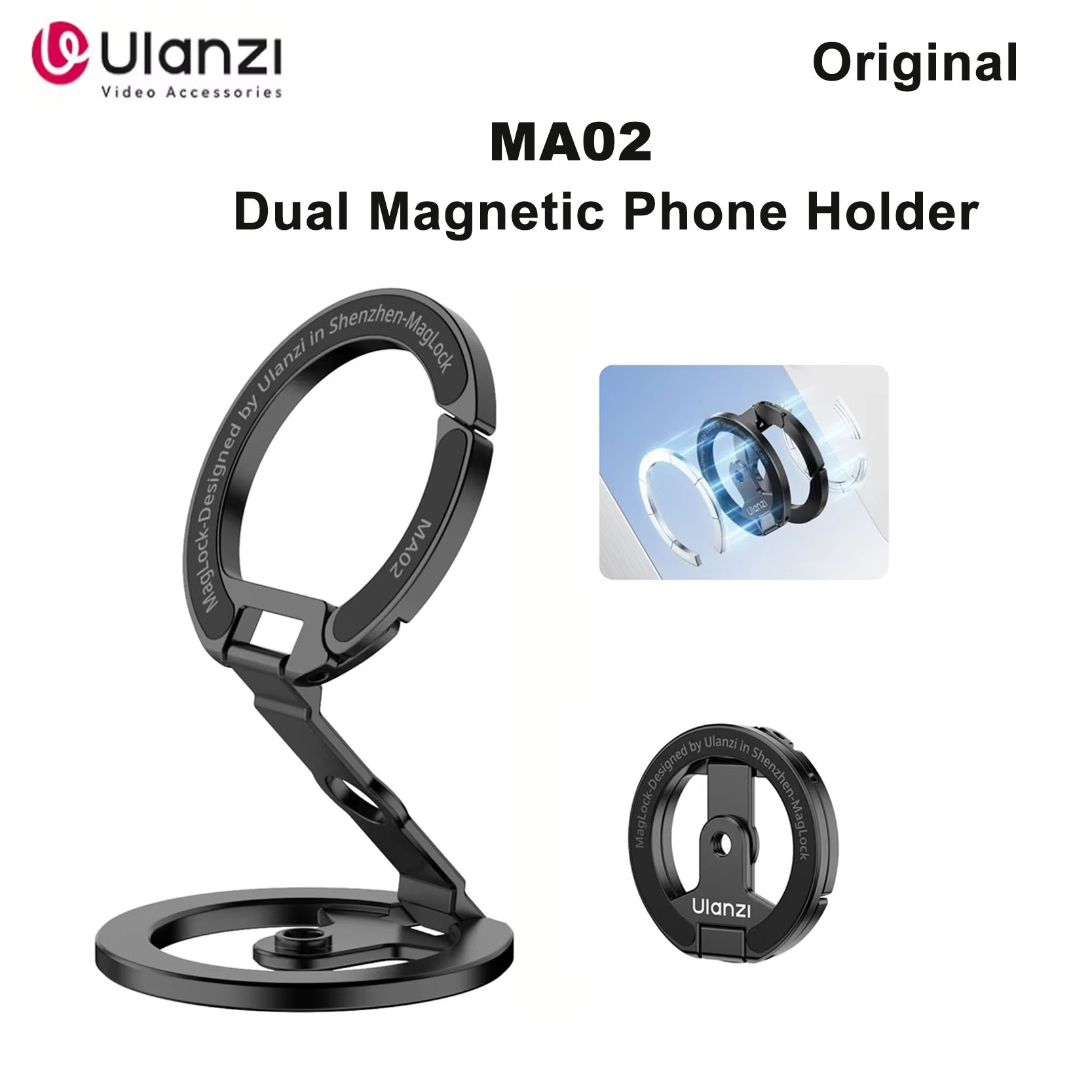 Dual Phone Holder - Support de téléphone magnétique double Ulanzi