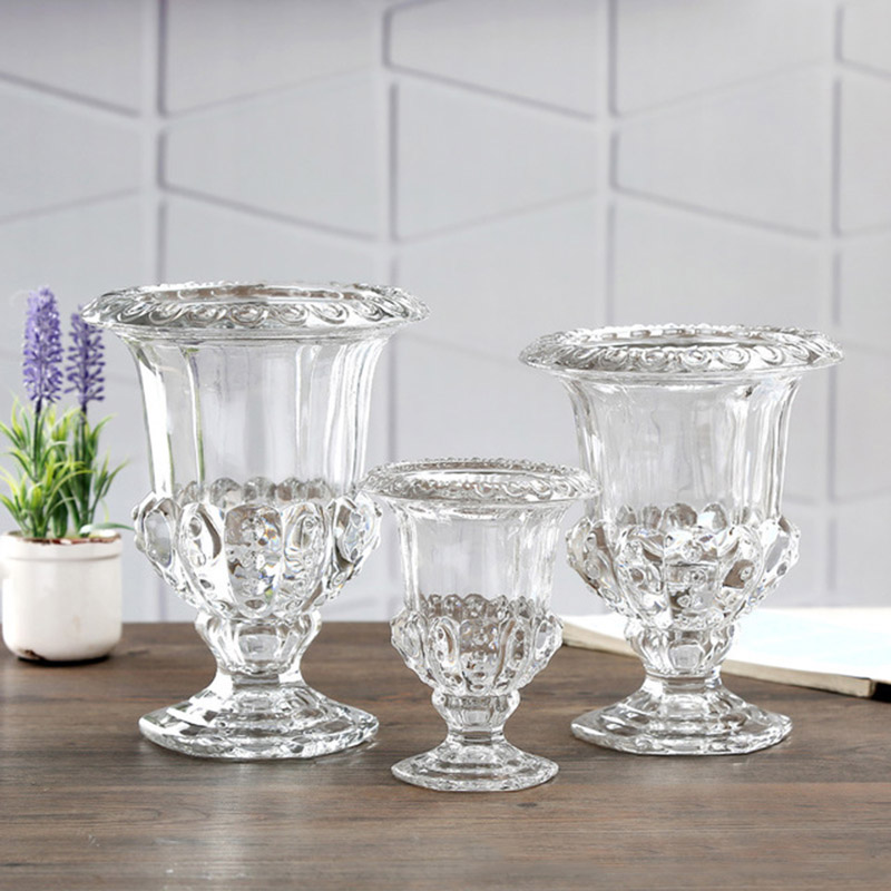 Desk Setup Plants - Vase à fleurs en verre transparent,