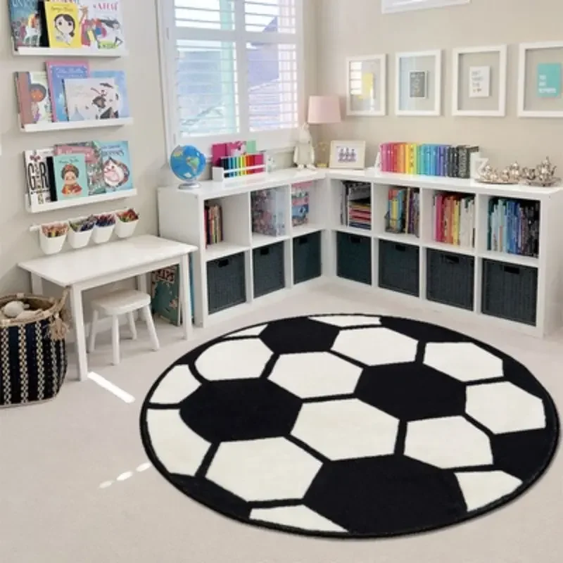 Desk Setup Girly - Tapis de sol rond Imitation cachemire,