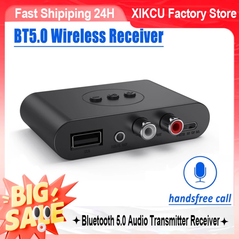 Desk Setup Speakers - Transmetteur et récepteur Audio Bluetooth 5.0,