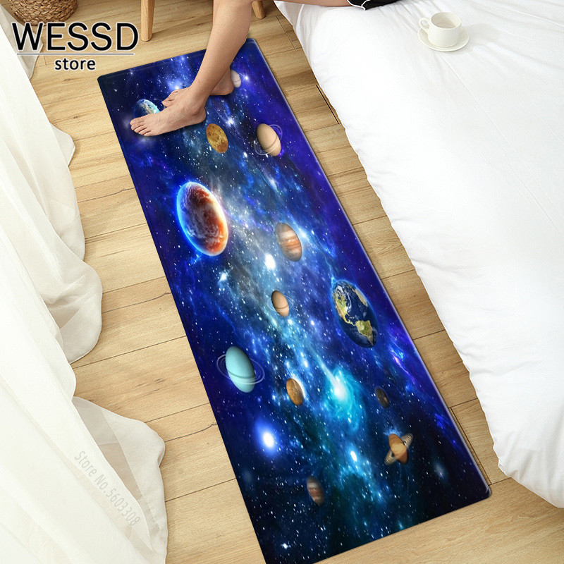 Desk Setup Girly - Tapis pour enfants avec planète 3D