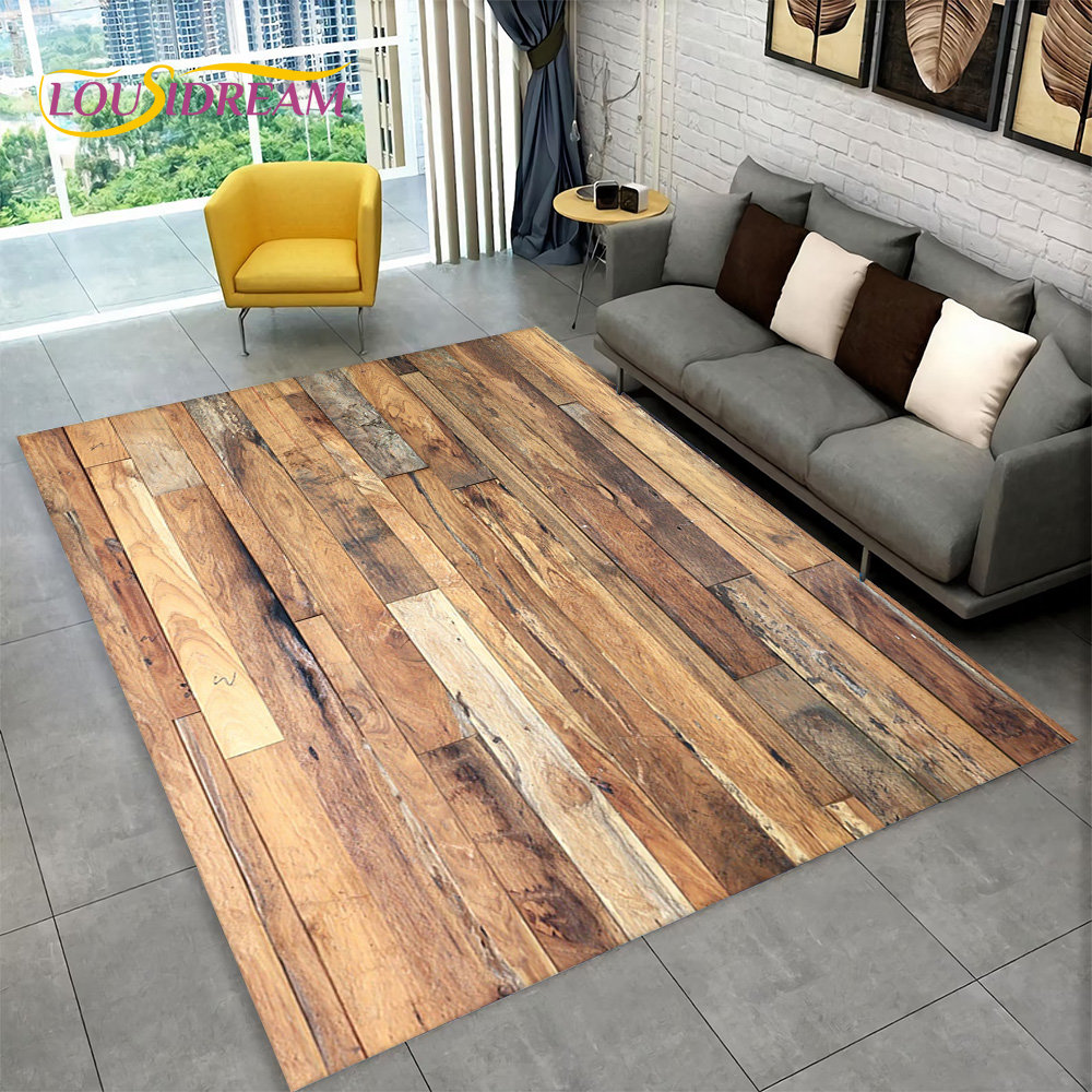 Desk Setup Girly - Tapis rétro Mars en bois 3D,