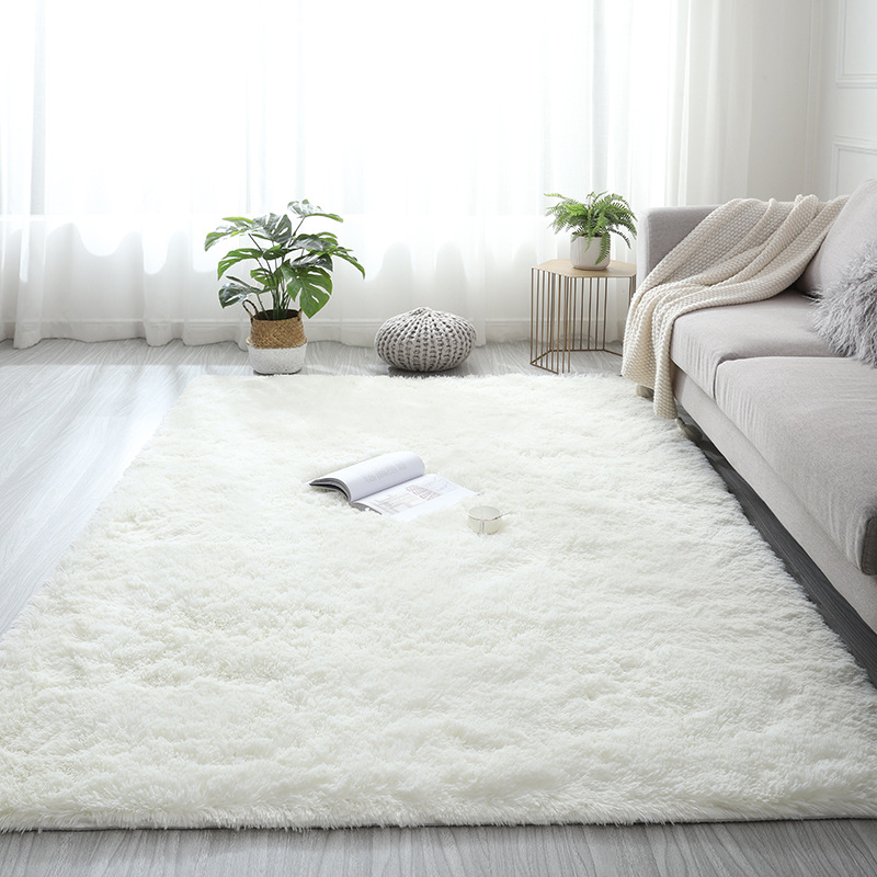 Desk Setup Girly - Tapis en peluche adapté au salon,