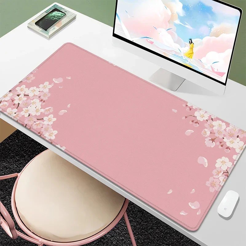 Desk Setup Girly - Grand tapis de souris VIKAMA Cherry