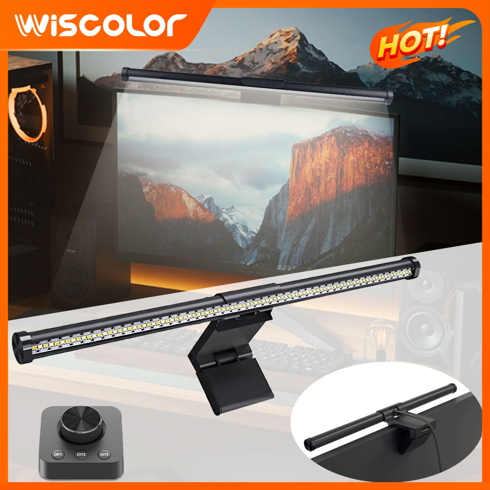 Desk Setup Tech - Barre lumineuse LED dimmable pour moniteur,