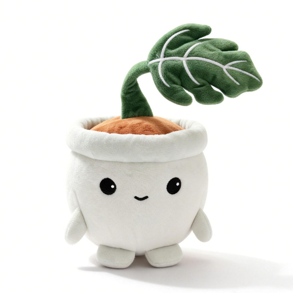 Desk Setup Plants - Jouet en peluche Monstera mignon en