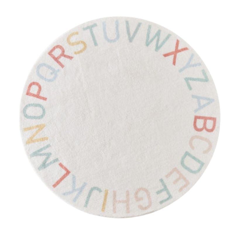 Desk Setup Girly - Tapis rond moelleux pour salon, moderne,
