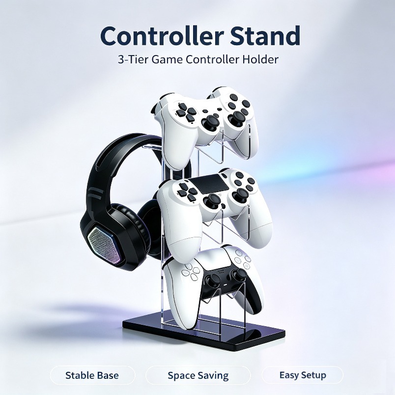 Desk Setup Headphone Stand - Support de rangement pour jeux, support