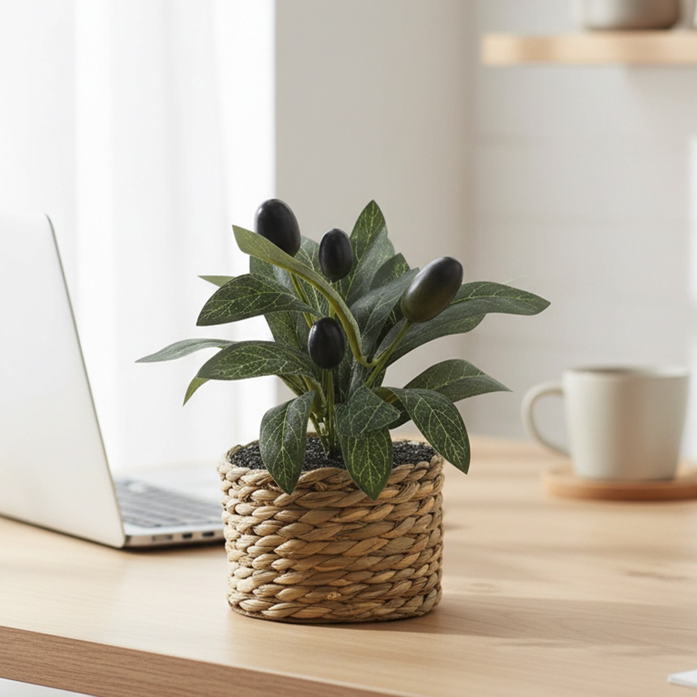 Desk Setup Plants - Plantes artificielles, olivier de poche, plantes