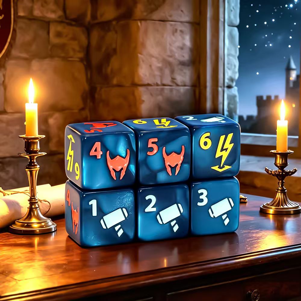 Ensemble de 6 dés Hero bleu-ve - Desk Setup Game avis et prix