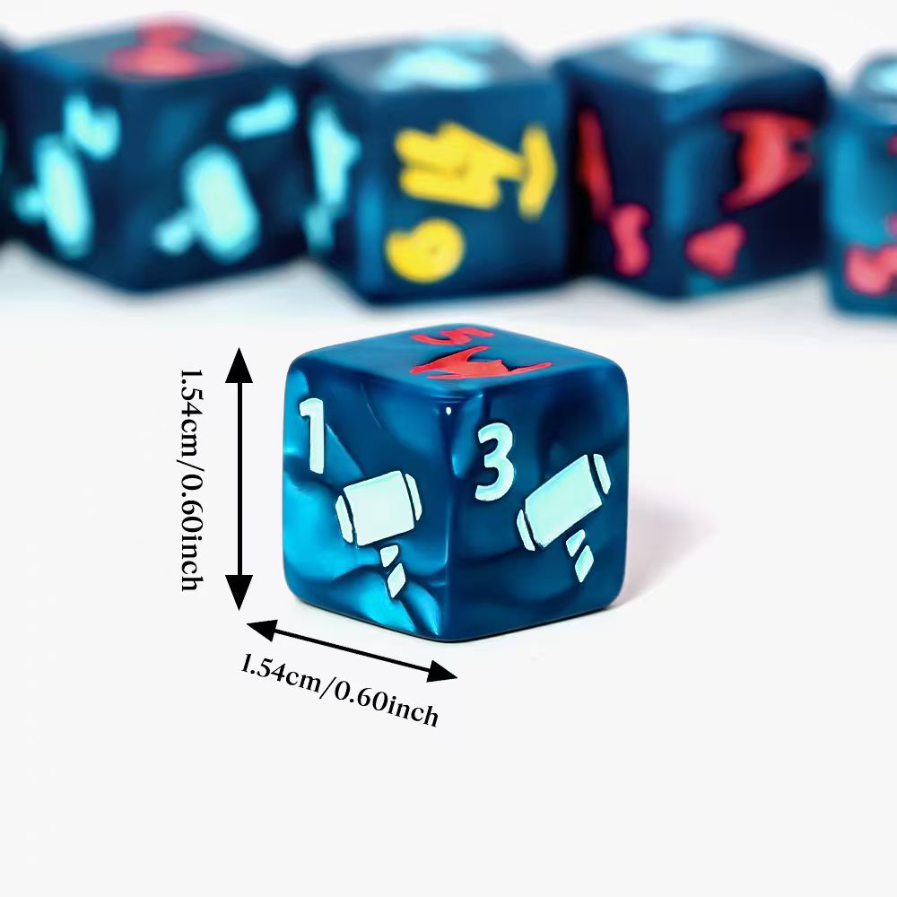 Ensemble de 6 dés Hero bleu-ve - Desk Setup Game avis et prix