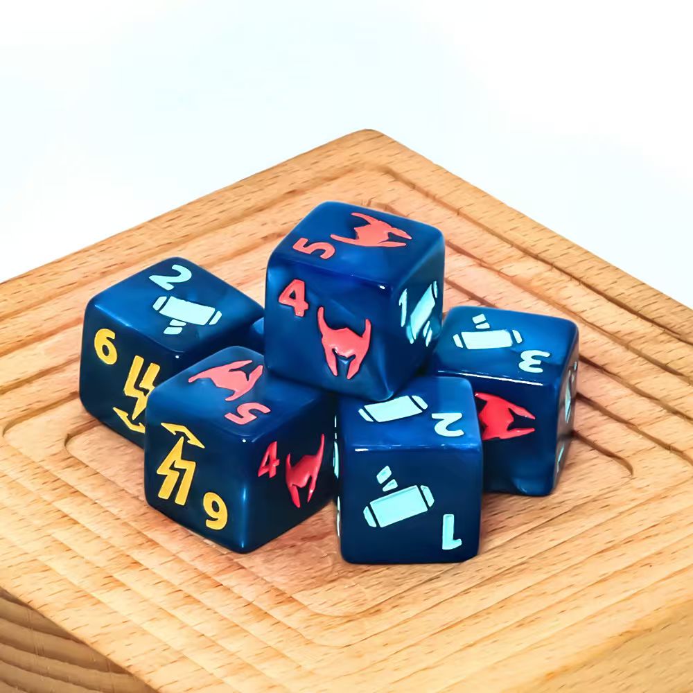 Ensemble de 6 dés Hero bleu-ve - Desk Setup Game avis et prix