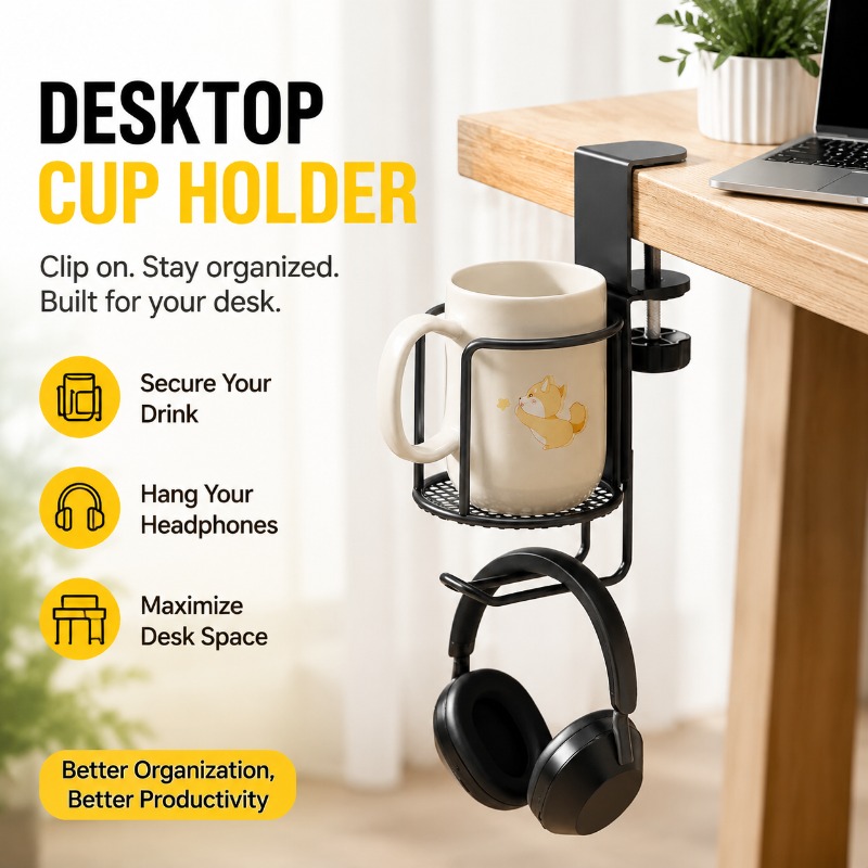 Support de tasse et support po - Desk Setup Headphone Stand avis et prix