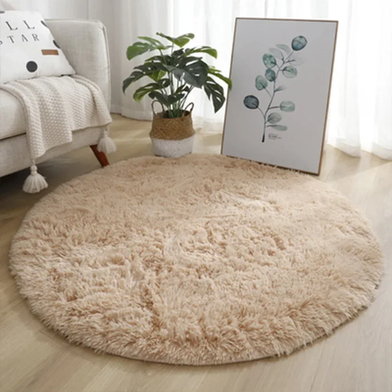 Tapis rond en peluche ultra do - Desk Setup Girly avis et prix