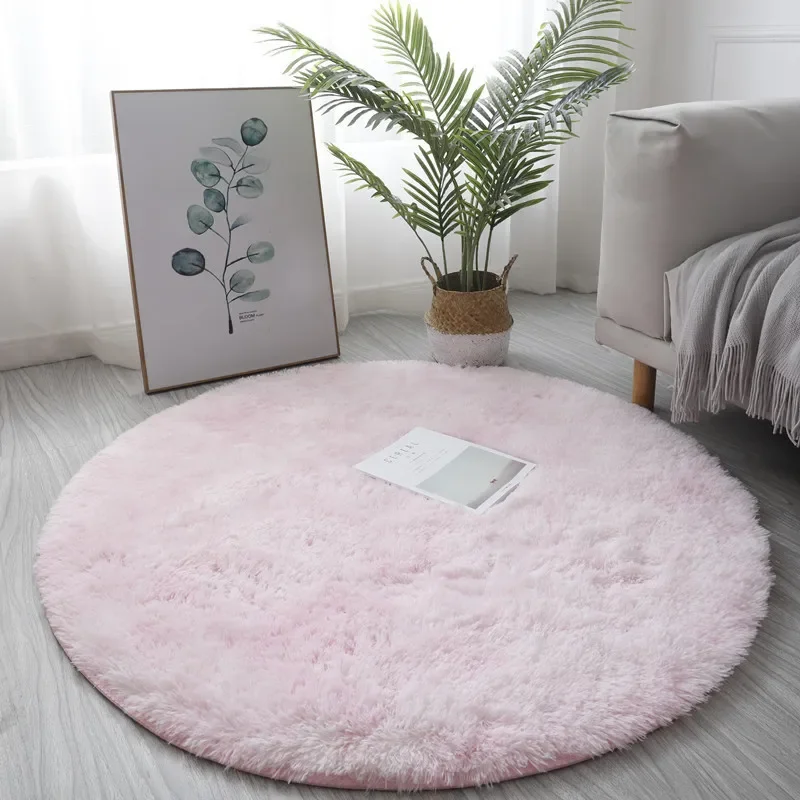 Tapis rond en peluche ultra do - Desk Setup Girly avis et prix
