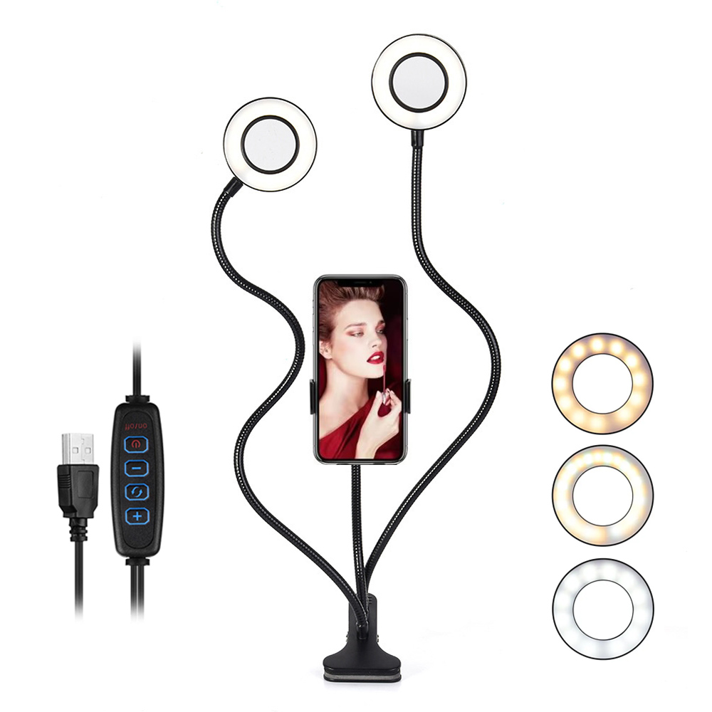 Anneau lumineux Led double lum - Dual Phone Holder avis et prix