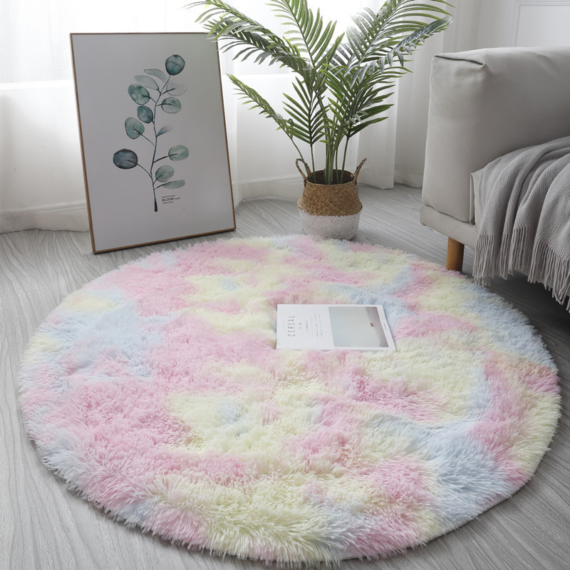 Tapis rond en peluche Super do - Desk Setup Girly avis et prix