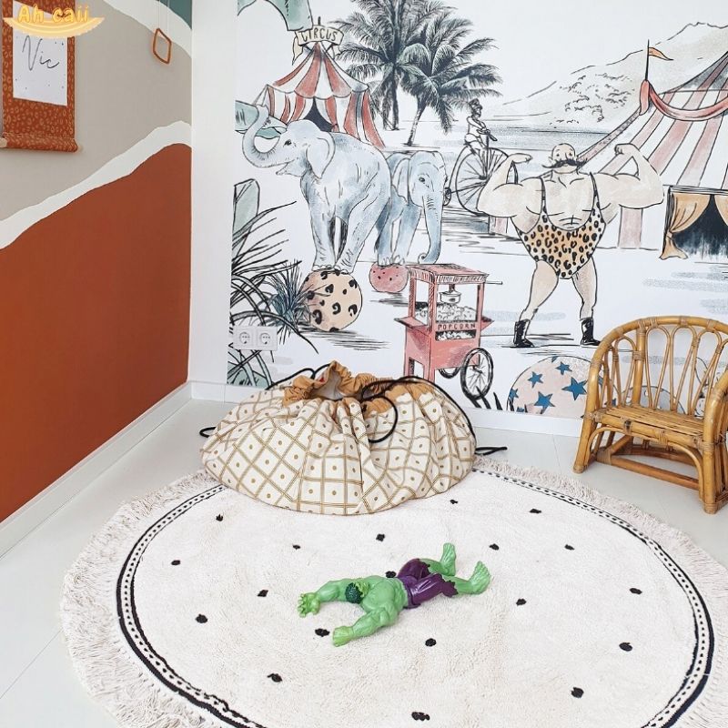 Tapis pelucheux blanc pour sal - Desk Setup Girly avis et prix