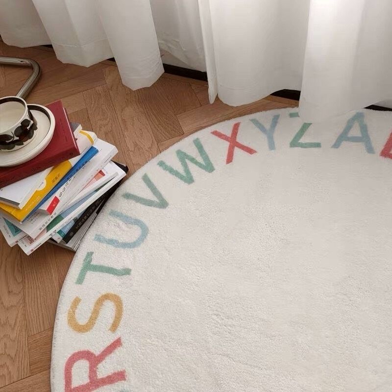 Tapis rond moelleux pour salon - Desk Setup Girly avis et prix