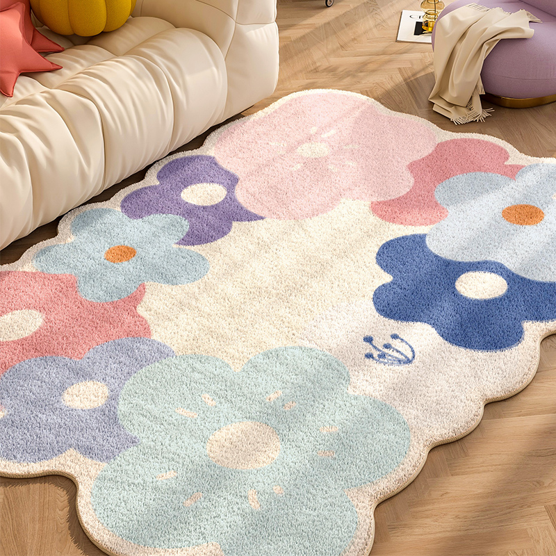 Tapis en peluche pour salon, g - Desk Setup Girly avis et prix