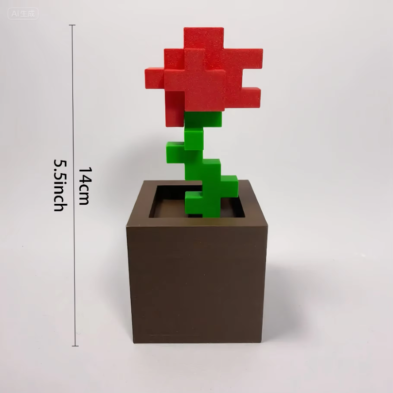 Ornement de fleur de rose Pixe - Desk Setup Plants avis et prix