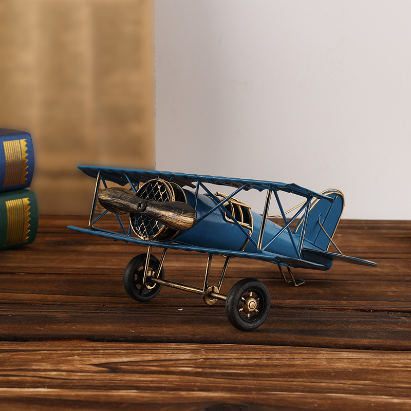 Modèle d'avion rétro en fer et - Desk Setup Photo avis et prix